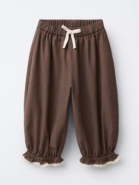 Zara kids brown balloon pants sz 6